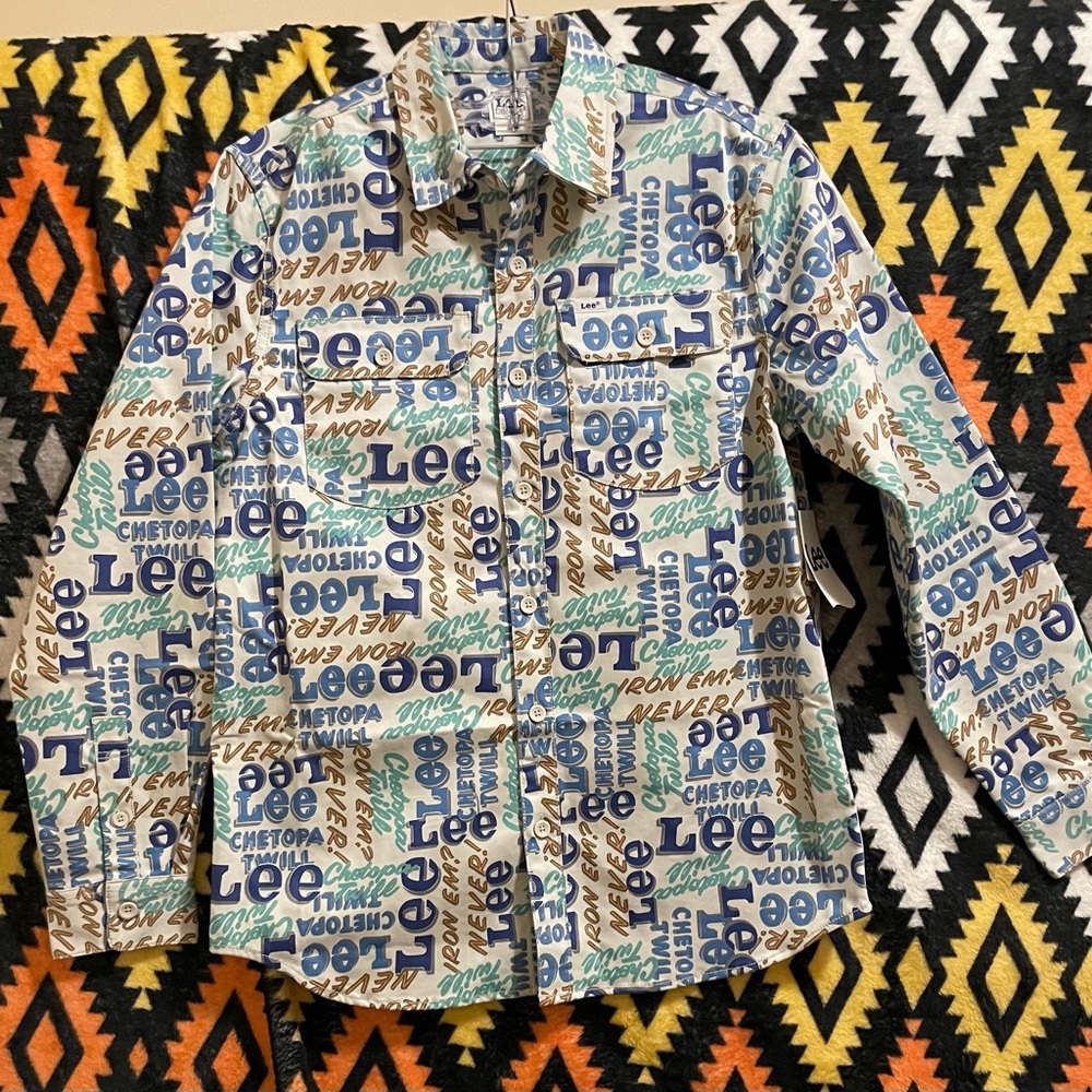 NEW Lee Multicolor All Over Print L/S Workwear Men’s Size XXL